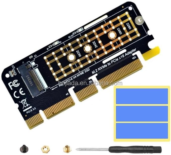 nvme ssd çevirici soğutuculu M.2 SSD - PCIe X16/X8/X4 nvme ssd çevirici Kart Alüminyum Isı Emicili - Görsel 3