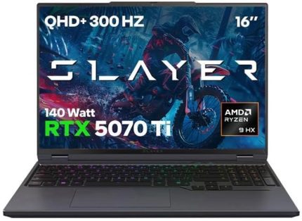 Garaj Slayer R9T-5070Ti C2 AMD Ryzen 9 9955HX 64GB RAM 2TB SSD RTX5070Ti 16" QHD+ IPS 300Hz FreeDOS Gaming Laptop