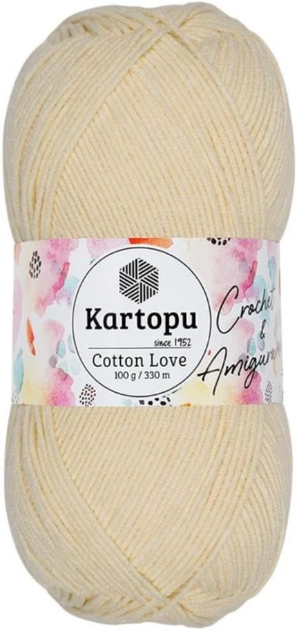 Cotton Love El Örgü Amigurumi İpi Yünü 100 gr K037 Krem