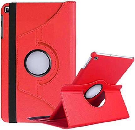Galaxy Tab S5E T720 T725 T727 ile uyumlu Kılıf 360 Dönebilen Standlı Case Kırmızı