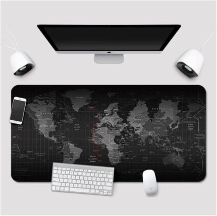 Boy 90x40 XXL Dünya Desenli Mouse Pad Kauçuk Kaymaz Alt Taban Yumuşak Kumaş Oyuncu MousePad Bilgisayar ve Dizüstü Notebook Uyumlu