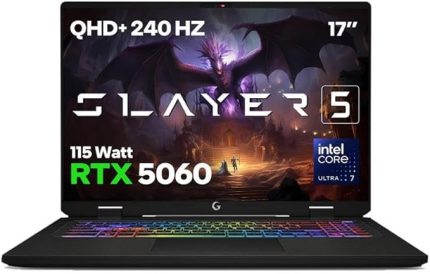 Garaj Slayer5 7XL-5060 C2 Intel Ultra 7 255HX 32GB RAM 1TB SSD RTX5060 17" 240Hz QHD+IPS FreeDOS Gaming Laptop