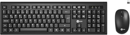 KW200 Kablosuz Türkçe Q Klavye & Mouse Set - QWERTY Türkçe Dizilim Klavye, 1200DPI Optik Fare, Win/Mac Uyumlu, Sıvı Dökülmesine Dayanıklı, Tam Boyutlu Türkçe Q Klavye Mouse Seti Siyah