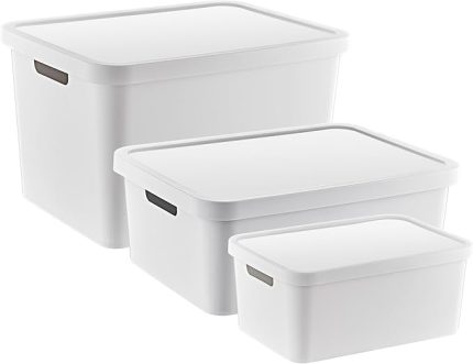 3'Lü Set Stafi Kapaklı Kutu Beyaz (4,5-12-18 LT)