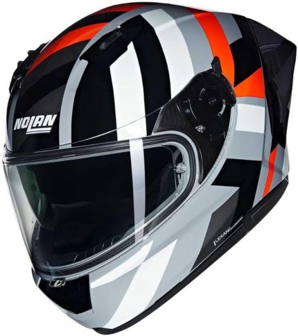 N60-6 Sport Dinamico Kapalı Motosiklet Kaskı 345 Gri Kırmızı SiyahXL
