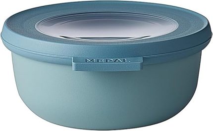 Cirqula yuvarlak çok amaçlı kase – Nordic green – 350 ml hacim – çıkarılabilir kapaklı – kırılmaz malzeme – sızdırmaz – derin dondurucuya uygun – bulaşık makinesinde yıkanabilir