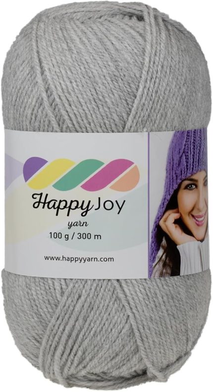 Han Happy Joy 100gr 300m El Örgü İpi (Açık Gri)