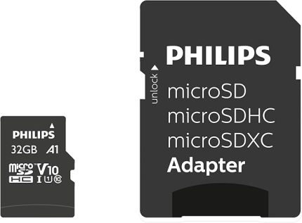 Ultra Speed Micro SDHC Card 32 GB + SD Adaptör UHS-I U1, 80 MB/s'ye kadar okuma hızı, A1 Fast App Performans, V10, akıllı telefonlar, tablet, PC, kart okuyucu, Full HD video için hafıza kartı