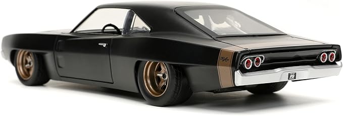 Hızlı nane Öfkeli/Fast & Furious 1968 Dodge Charger 124 Ölçek Araç, Die-Cast Metal, Açılabilen Parçalar, Çok Renkli - Görsel 2