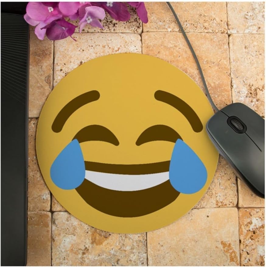 Gülen Surat Emoji Tasarımlı Mousepad 20 x 20 cm - Görsel 3