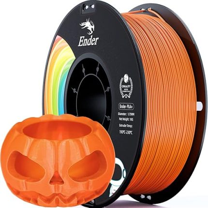 PLA Filament Pro Turuncu (Pumpkin), 1,75 mm 3D Yazıcı Filamenti, Ender PLA + (Artı) Baskı Filamenti, 1 kg (2,2 lbs) / Makara, Boyutsal Doğruluk ±0,03 mm. Çoğu FDM Yazıcısına Uyar