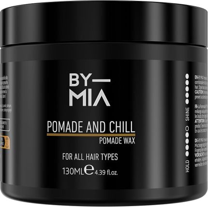 MIA Pomade and Chill, Parlak Görünüm, Esnek Tutuş, Erkekler ve Kadınlar için Saç Vaksı 130 ml