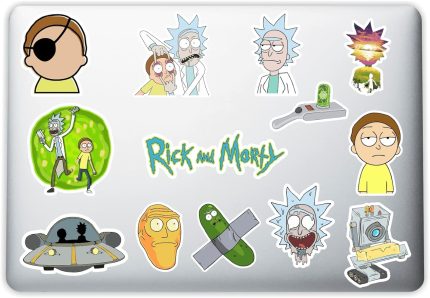 And Morty Dekoratif Laptop Notebook Tablet Telefon Sticker Set 015