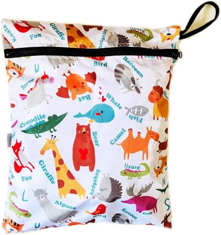30x36cm Su Geçirmez Islak Mayo Kıyafet Taşıma Torbası Çok Amaçlı Çanta Organizer Fermuarlı Polyester