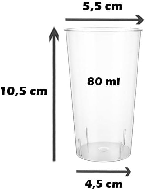 Plastik Kokteyl Sunum Bardağı Şeffaf 80 ml 6'lı - Görsel 3