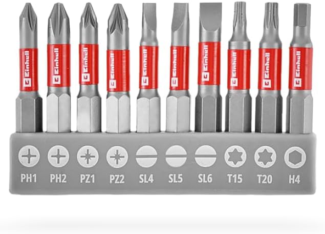 Einhell 11 Parça Bit Seti (300 mm Esnek Mil, Kalıcı Mıknatıs, 10 Adet 50 mm Bit, Krom Vanadyum, 1/4 inç E 6.3 Sap, Akülü Vidalama Makineleri İçin) - 49133115 - Görsel 2