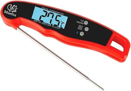 Dijital Hızlı Okunan Mutfak Termometresi - Mıknatıslı, Katlanabilir, Arkadan Aydınlatmalı Ekran, 240° Dönebilen Prob, -50°C-300°C Aralığı