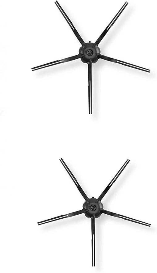 Roborock S5 Max ile Uyumlu 2li Siyah Yan Fırça, Roborock S5 Max S50 S6 S6 Maxv S6 Pure 2 adet Siyah Yan Fırça