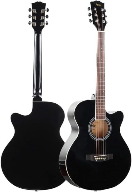 XC-200BK Kesik Kasa Siyah Akustik Gitar 4/4 Yetişkin Üst Segment