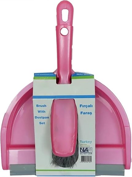 Faraş Seti, Uç Kısmı Silikon, (Kürek ve Fırça) (Pembe)