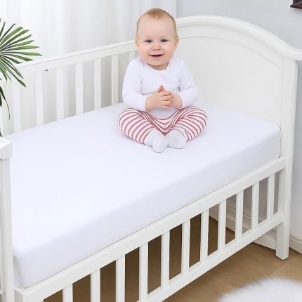 Pamuk Penye, Lastikli Full Kenar Bebek Çarşafı – Oeko-tex Sertifikalı, Yumuşak ve Nefes Alabilir, Organik Pamuk, Anne Yanı, Çocuk Beşik Çarşafı