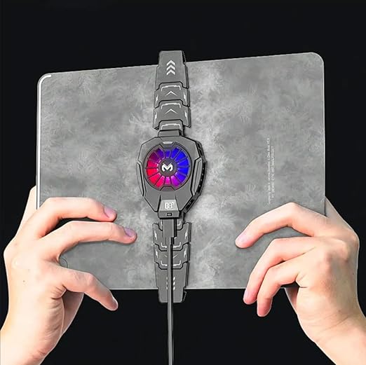 iPad ile Uyumlu Profesyonel Kablolu Tablet Soğutucu Fan Gamer Oyuncu Radyatör Şok Soğutma Fanı Yeni Nesil Altı Çekirdek Teknoloji Soğutma Fanı 3 Seviyede Ayarlanabilir DL05
