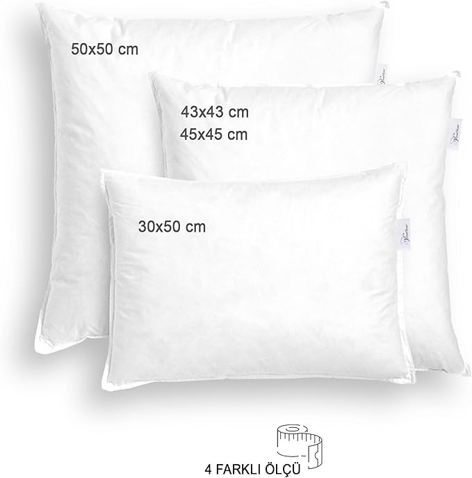 Home Premium Kare Kırlent İç Yastık 1.Kalite Elyaf Dolgulu Oyuncu Koltuk Yastığı (2, 50x50) - Görsel 2