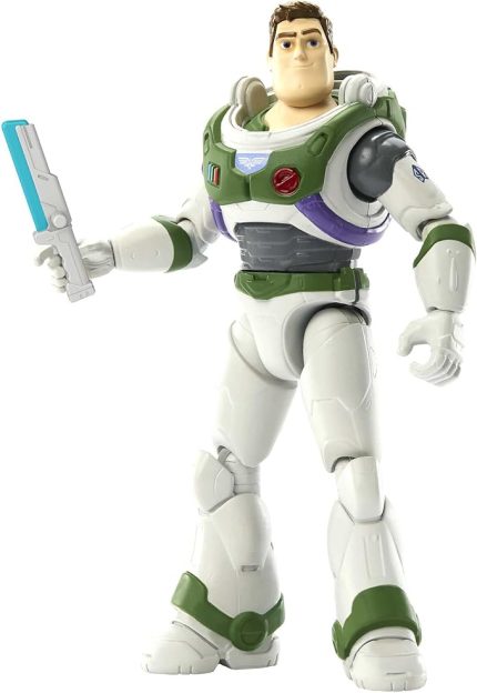 Lightyear HHJ79 - Space Ranger Alpha-takım Buzz Lightyear figürü, otantik aksiyon figürü yakl. 13 cm büyüklüğünde, 12 hareketli eklemli, lazer kılıç, 4 yaşından büyük çocuklar için oyuncak
