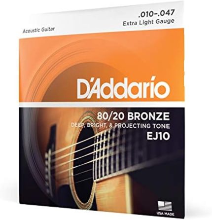 Ej10 Akustik Gitar Tel Seti, 80/20 Bronze, Extra Light