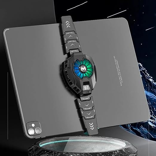 iPad ile Uyumlu Profesyonel Kablolu Tablet Soğutucu Fan Gamer Oyuncu Radyatör Şok Soğutma Fanı Yeni Nesil Altı Çekirdek Teknoloji Soğutma Fanı 3 Seviyede Ayarlanabilir DL05 - Görsel 2