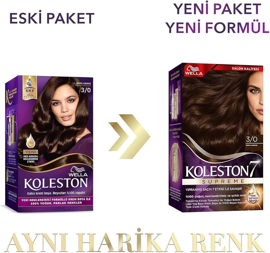 Supreme Kit Saç Boyası 3/0 Koyu Kahve - Görsel 3