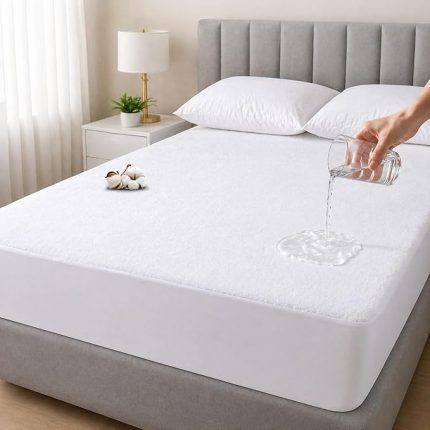 Home%100 Pamuk, Full Kenar Fitted Sıvı Geçirmez,Tek, Çift Kişilik Bebek Yatak Koruyucu Çarşaf Alez (160x200)