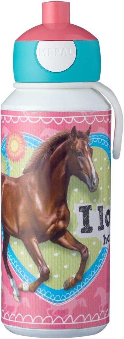 Su Şişesi 400 ml, At Desenli