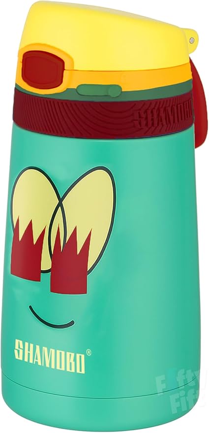 Çocuk 350 Ml Pipetli Paslanmaz Çelik Termos Bpa İçermez 7 Renk (Açık Yeşil)