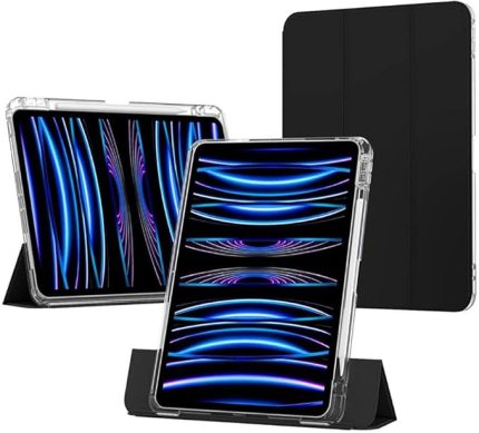 iPad 11.Nesil A16 11inç/10.Nesil 10.9inç ile uyumlu Kılıf Kalem Bölmeli Akrilik Şeffaf Ayrılabilir Case