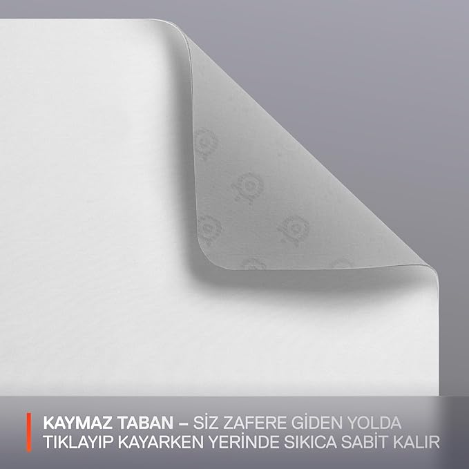 QcK Medium Gaming Oyun Mousepad - Beyaz - Görsel 4