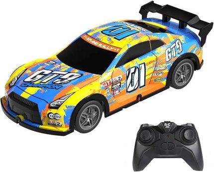 2.4 Ghz RC Full Fonksiyon LED Işıklı Gövde 1:22 Şarjlı Uzaktan Kumandalı Drift Arabası (sarı)