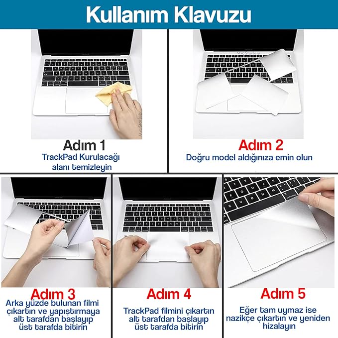 MacBook Pro 14.2 İnç Trackpad Koruyucu ve Palm Koruyucu M1 M2 M3 M4 M5 Pro Max Uyumlu A2442 A2779 A2918 A2992 A3112 A3185 A3401 A3426 A3427 A3434 Gri - Görsel 4
