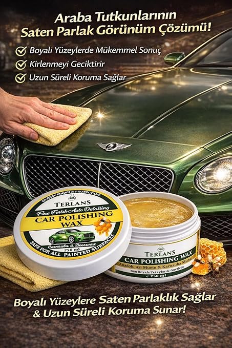 UV Korumalı Araç Parlatıcı ve Koruyucu Vaks 250 ml Mikrofiber Bez - Görsel 2