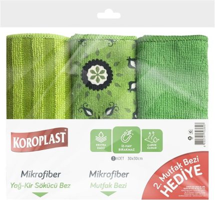 Amaçlı Mikrofiber Temizlik Bezi 3'lü Ekonomik Paket, Yağ & Kir Sökücü, İz Bırakmaz, Ekstra Emici, Hızlı Kuruyan Mikrofiber Temizlik Bezi, Mutfak, Banyo, Ofis, Kafe, Otel, Mağaza, Araba
