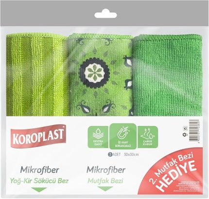 Amaçlı Mikrofiber Mutfak Bezi 3'lü Ekonomik İz Bırakmaz, Ekstra Emici, Hızlı Kuruyan Mikrofiber Temizlik Bezi, Mutfak, Ofis, Kafe, Otel