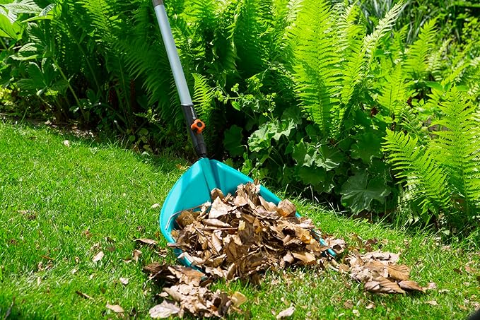 combisystem kürek tırmığı: Yaprakları ve bahçe atıklarını toplamak ve toplamak için kullanışlı kürek tırmığı, sağlam plastik dişli, çalışma genişliği 36,5 cm (3120-20) - Görsel 4