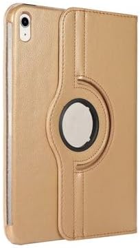 iPad 10.9 2022 (10.Nesil) Kılıf 360 Dönebilen Standlı Tablet Kılıf Gold