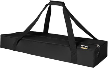 Taşıma Çantası, Çok Amaçlı Küçük Alet Çantası, Fermuarlı Dayanıklı, Kamp Malzemeleri Saklama Çantası, 12L (50 x 15 x 10 cm) Siyah
