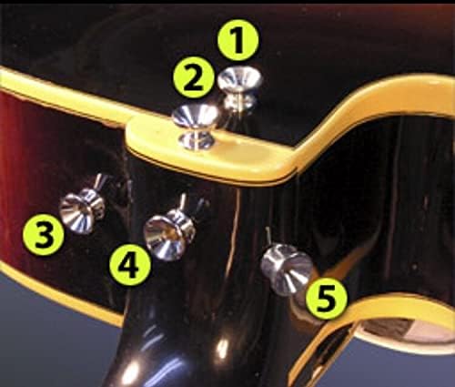 Gitar Askı Pimi Chrome Krom Guitar Strap Button 2'li Set Askı Demiri - Görsel 5