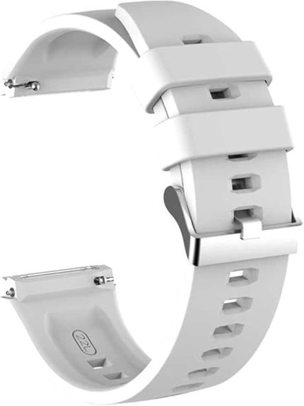 Huawei Watch Gt3 Pro ile uyumlu 46 mm 15 kademeli, Suya karşı dayanıklı, Sağlam, esnek silikon Huawei Watch Gt3 Pro ile uyumlu Çapraz Silikon Kayış Kordon, Beyaz