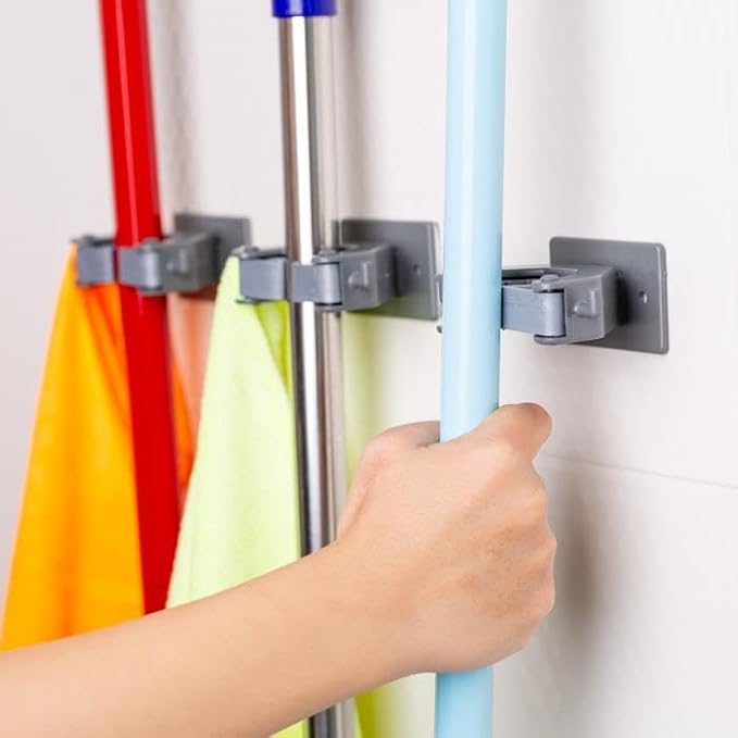 Ve Mop Askısı-Sap Tutucu-Mutfak Ve Banyo Askısı (İkili) - Görsel 5
