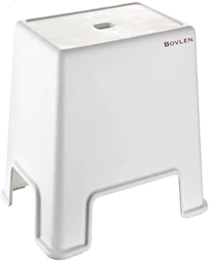 Boy Kaymaz Banyo Taburesi - 150 kg Taşıma Kapasiteli Kaydırmaz Banyo Taburesi - Çocuk Taburesi - Basamak Tabure - 1. Sınıf Sert Plastik 45 x 40 x 24 cm (Büyük Boy)