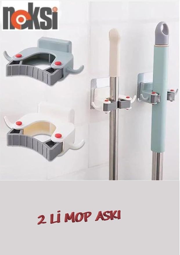 Ve Mop Askısı-Sap Tutucu-Mutfak Ve Banyo Askısı (İkili) - Görsel 4
