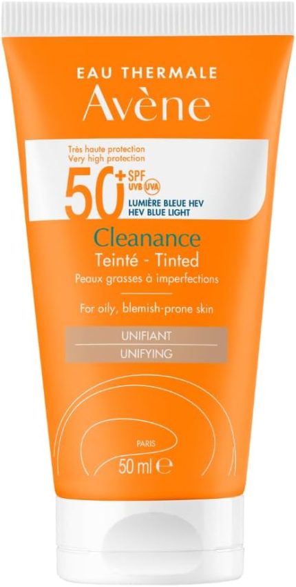 THERMALE AVENE Cleanance SPF 50+ Yağlı ve Akneye Eğilimli Ciltler için Yüksek Korumalı Renkli Güneş Kremi 50 ml